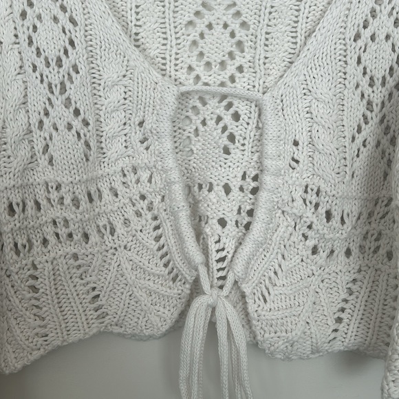 NWOT LACE CROP SWEATER - Picture 3 of 4